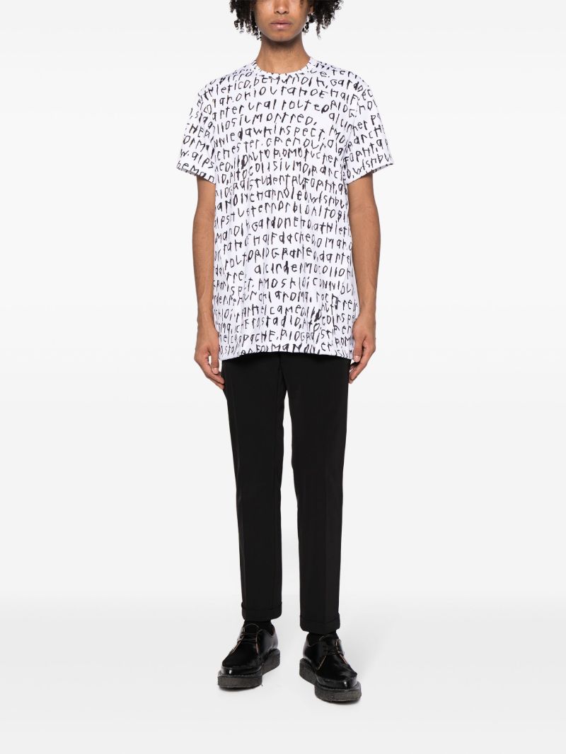 White Graphic Print Short Sleeve T-shirt