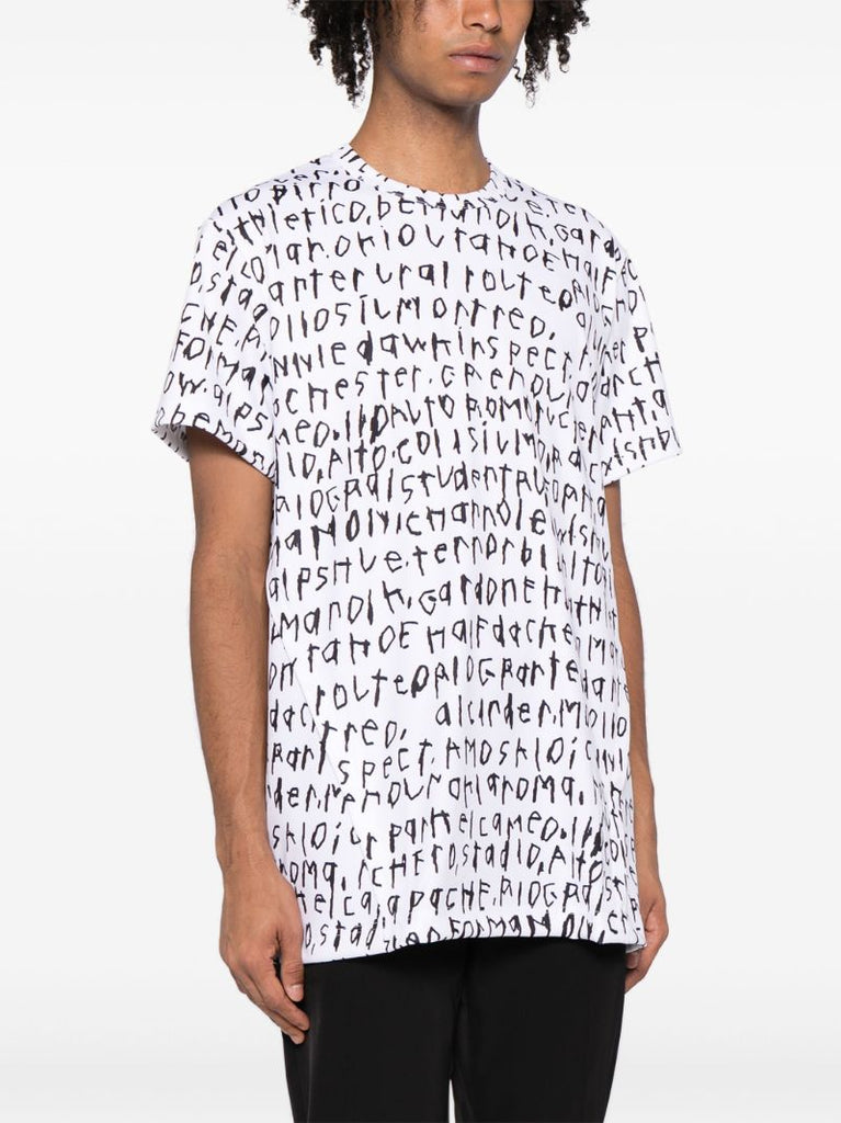 White Graphic Print Short Sleeve T-shirt