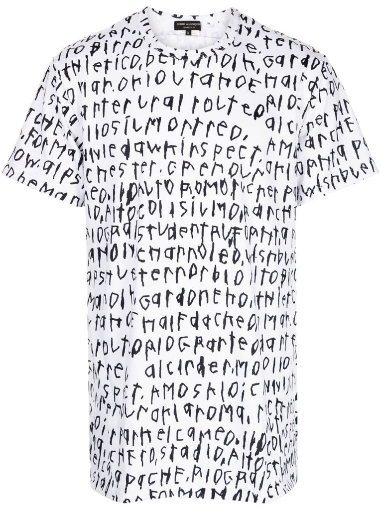 White Graphic Print Short Sleeve T-shirt