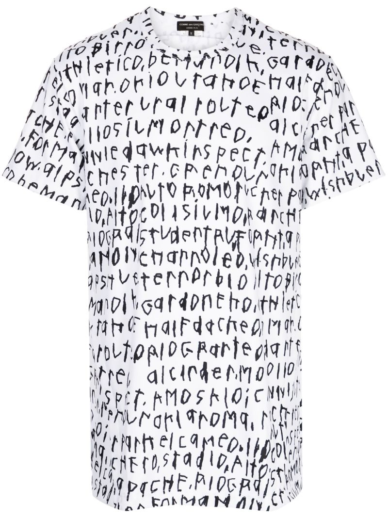 White Graphic Print Short Sleeve T-shirt