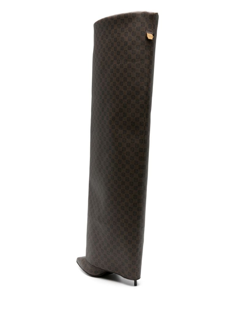 Brown Ariel Layered Leather Boots