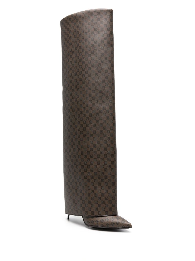 Brown Ariel Layered Leather Boots