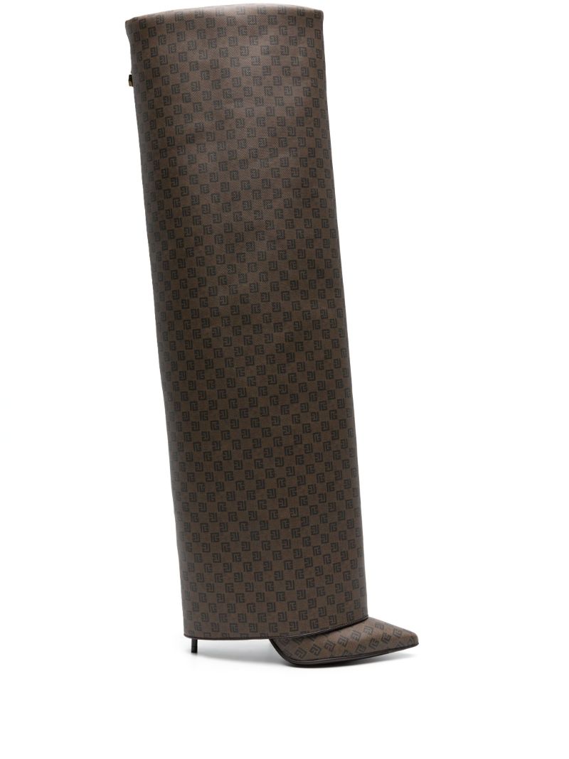 Brown Ariel Layered Leather Boots