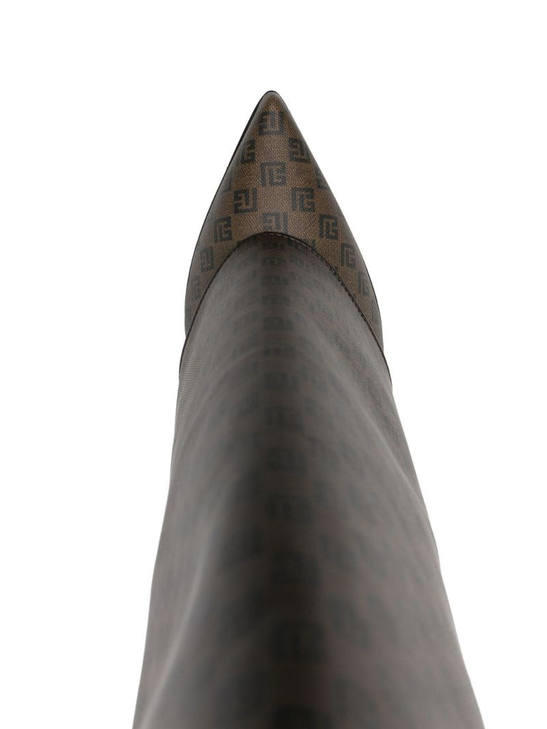 Brown Ariel Layered Leather Boots