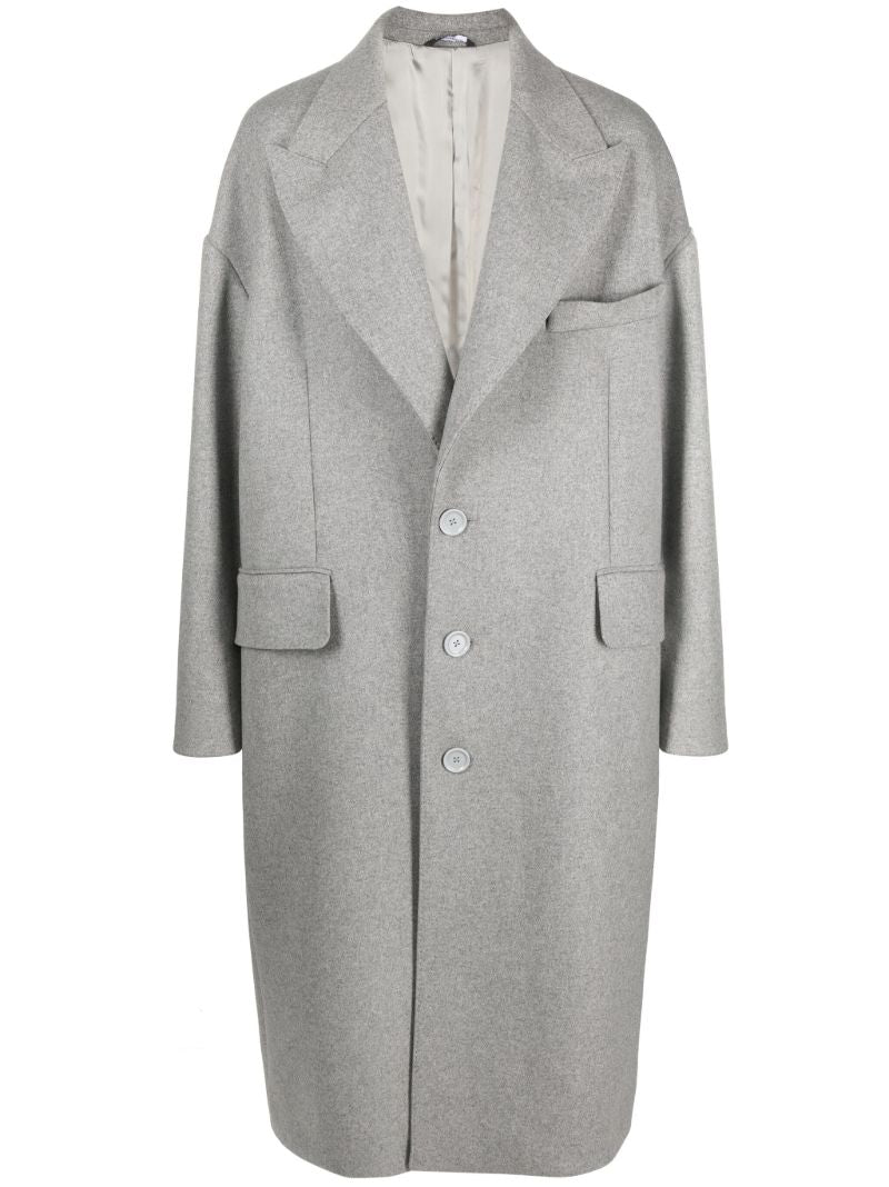 Grey Single-breasted Coat