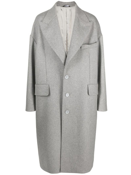 Grey Single-breasted Coat