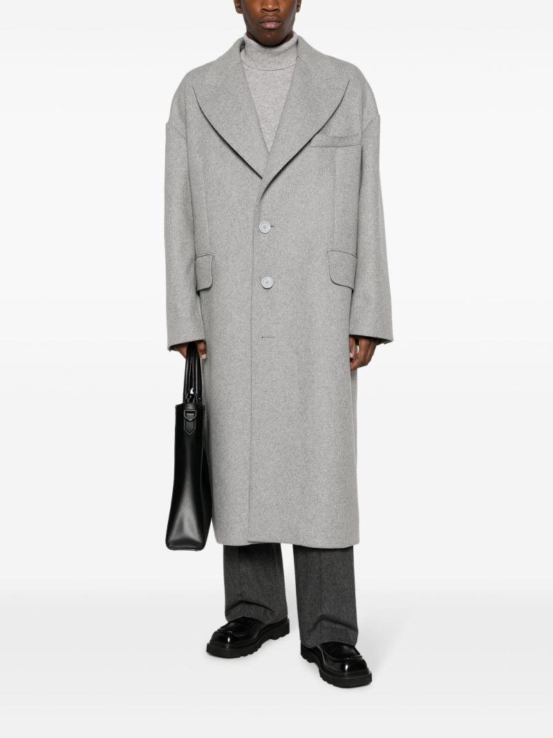 Grey Single-breasted Coat