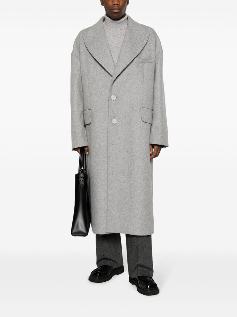 Grey Single-breasted Coat