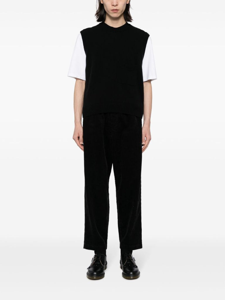 Black Alva Corduroy Tapered Trousers