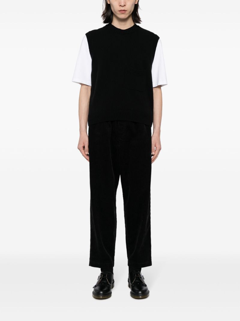 Black Alva Corduroy Tapered Trousers