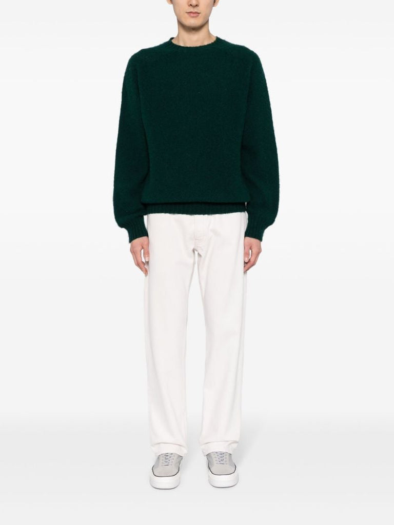 Green Suedehead Wool Sweater