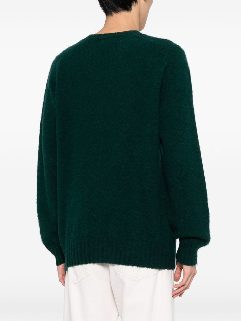 Green Suedehead Wool Sweater
