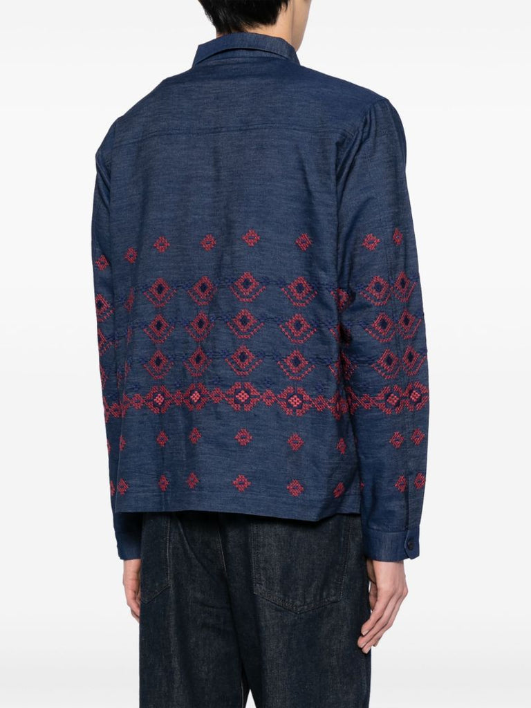 Blue Bowie Embroidered Denim Jacket