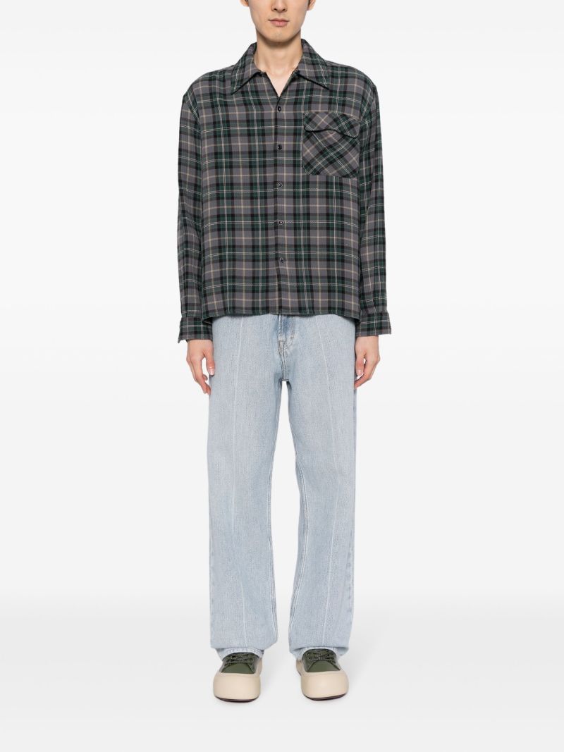 Grey Checked Cotton Shirt
