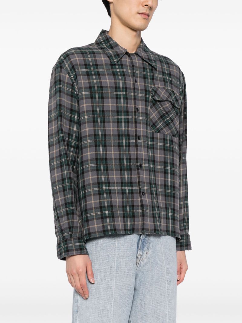 Grey Checked Cotton Shirt