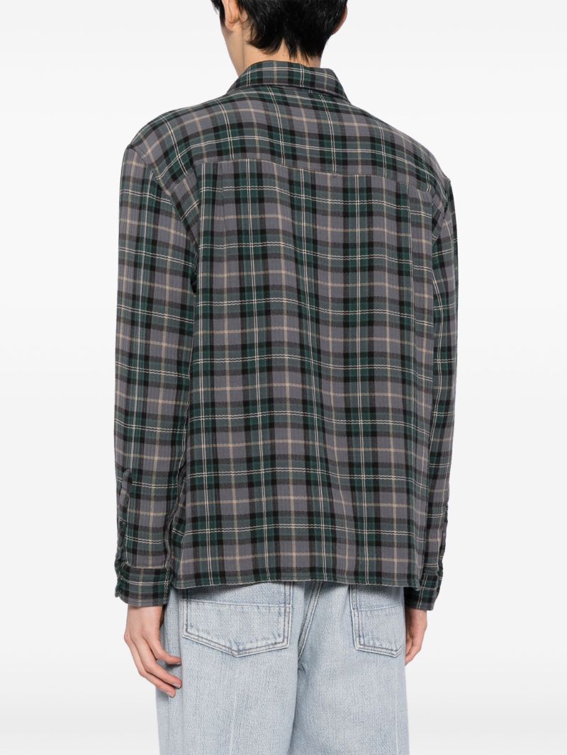 Grey Checked Cotton Shirt