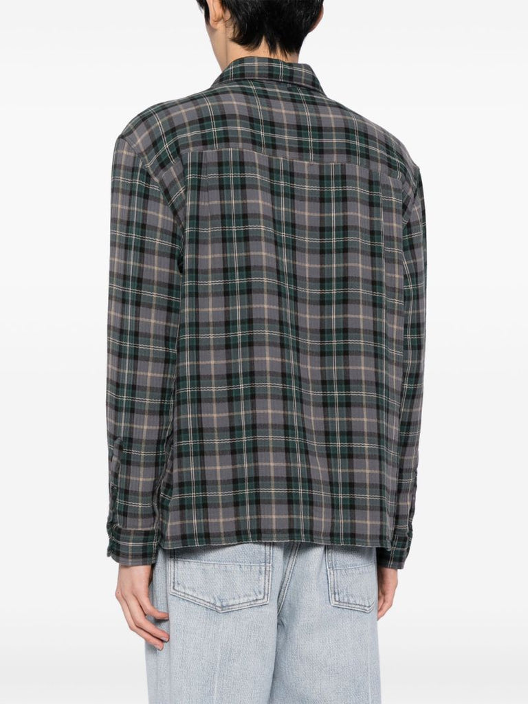 Grey Checked Cotton Shirt