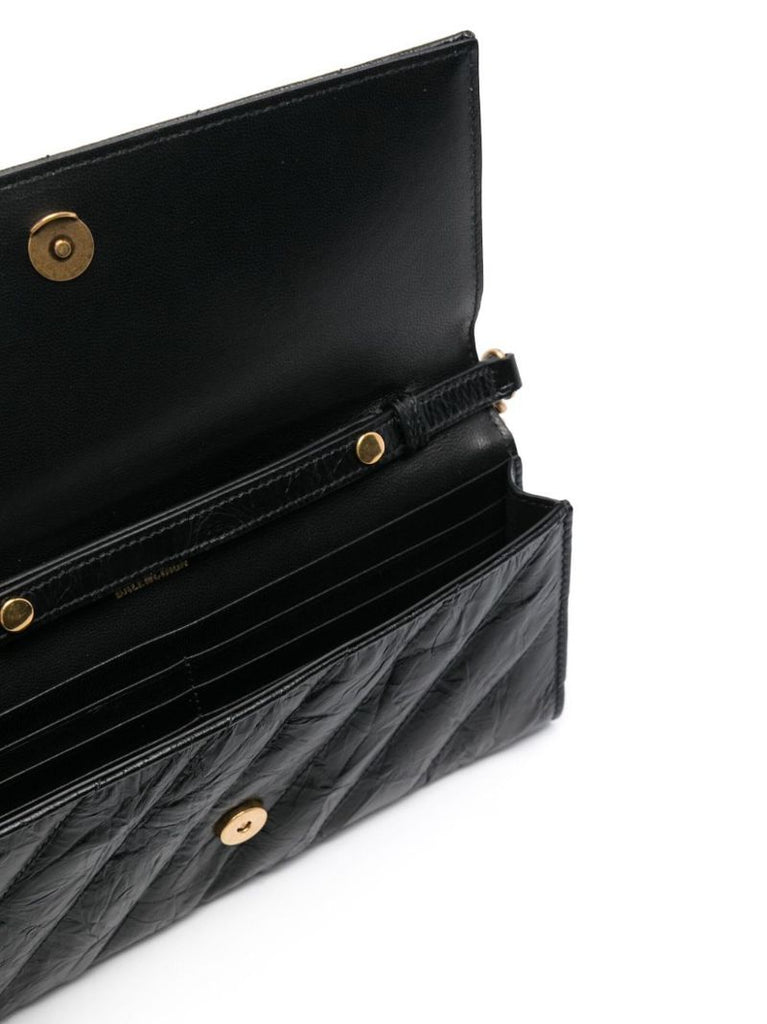 Black Crush Leather Wallet-on-chain