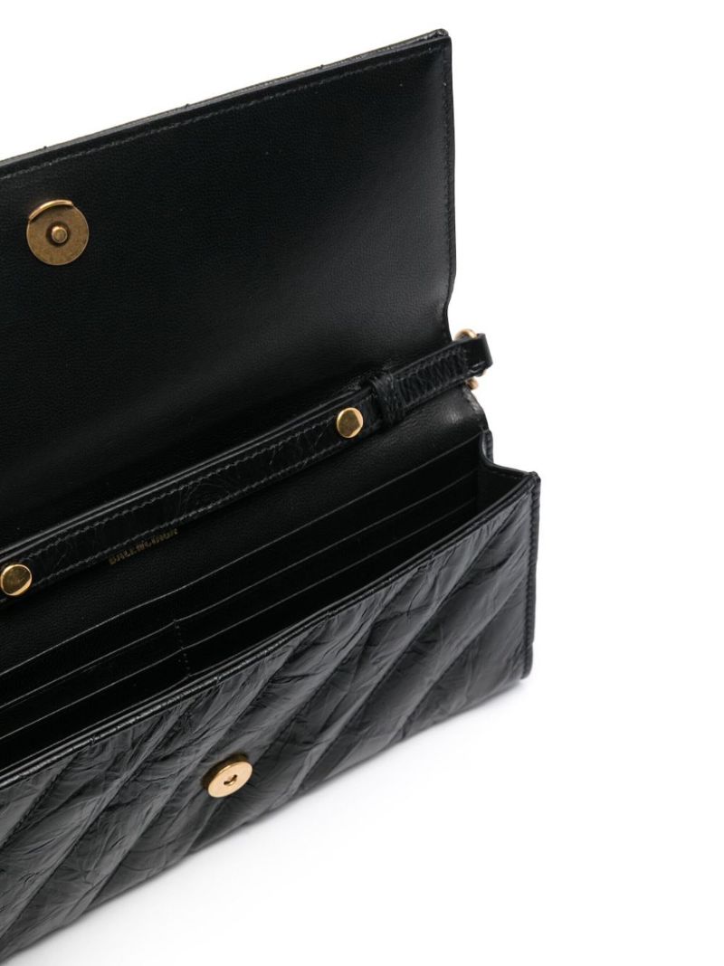 Black Crush Leather Wallet-on-chain