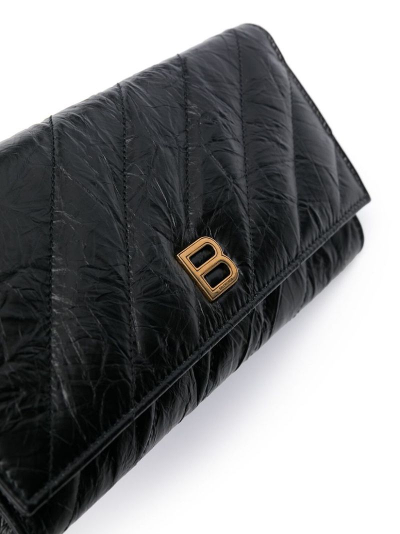 Black Crush Leather Wallet-on-chain