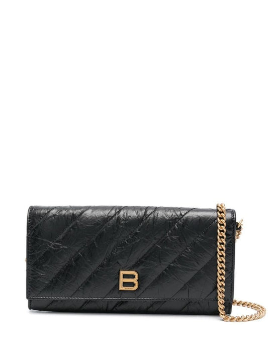 Black Crush Leather Wallet-on-chain