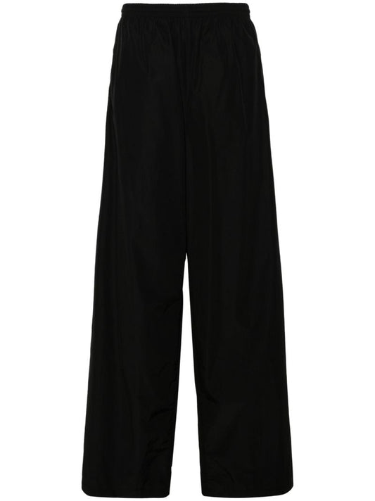 Black Wide-leg Track Pants