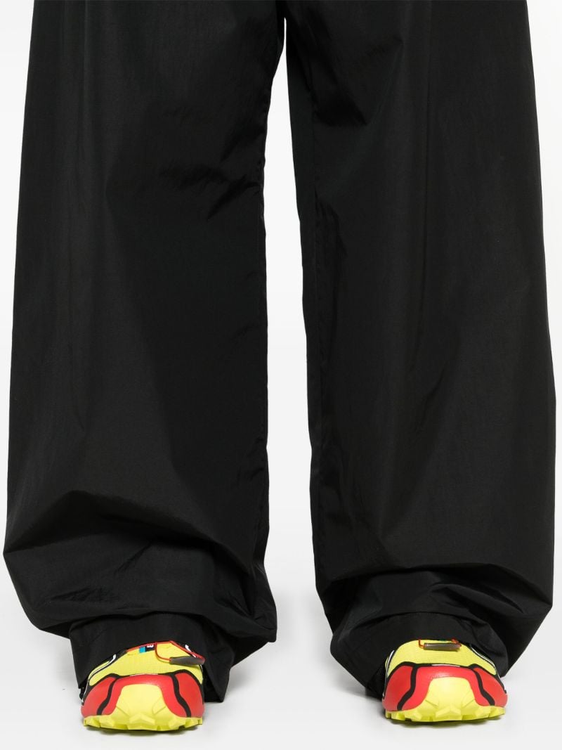 Black Wide-leg Track Pants