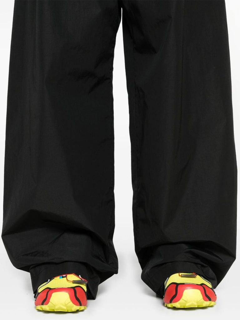 Black Wide-leg Track Pants