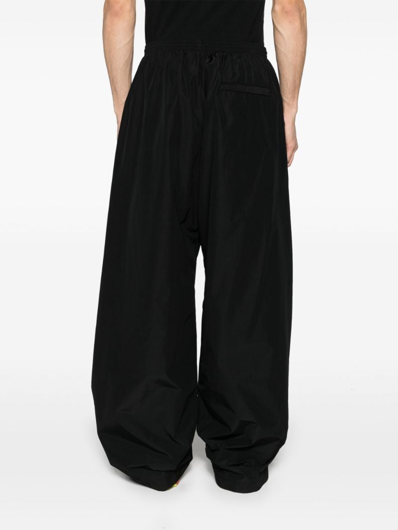 Black Wide-leg Track Pants