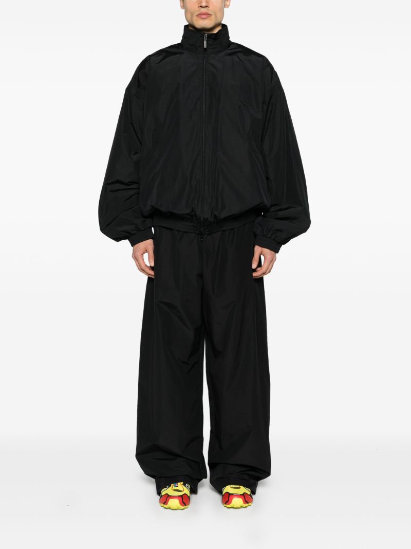 Black Wide-leg Track Pants