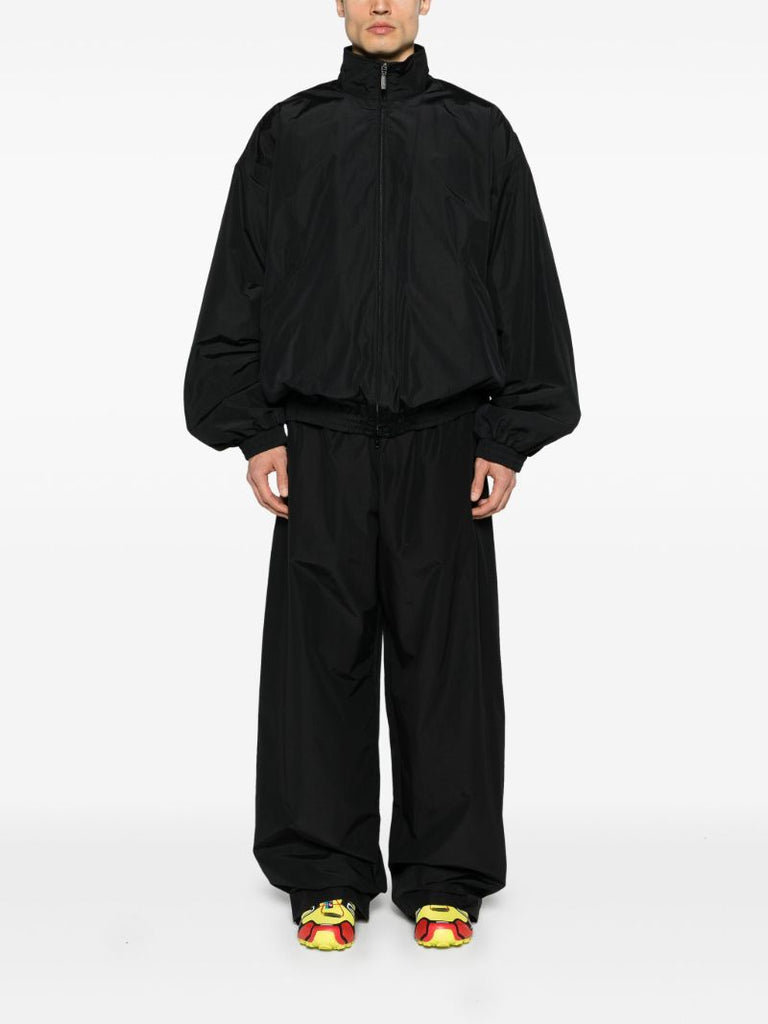 Black Wide-leg Track Pants