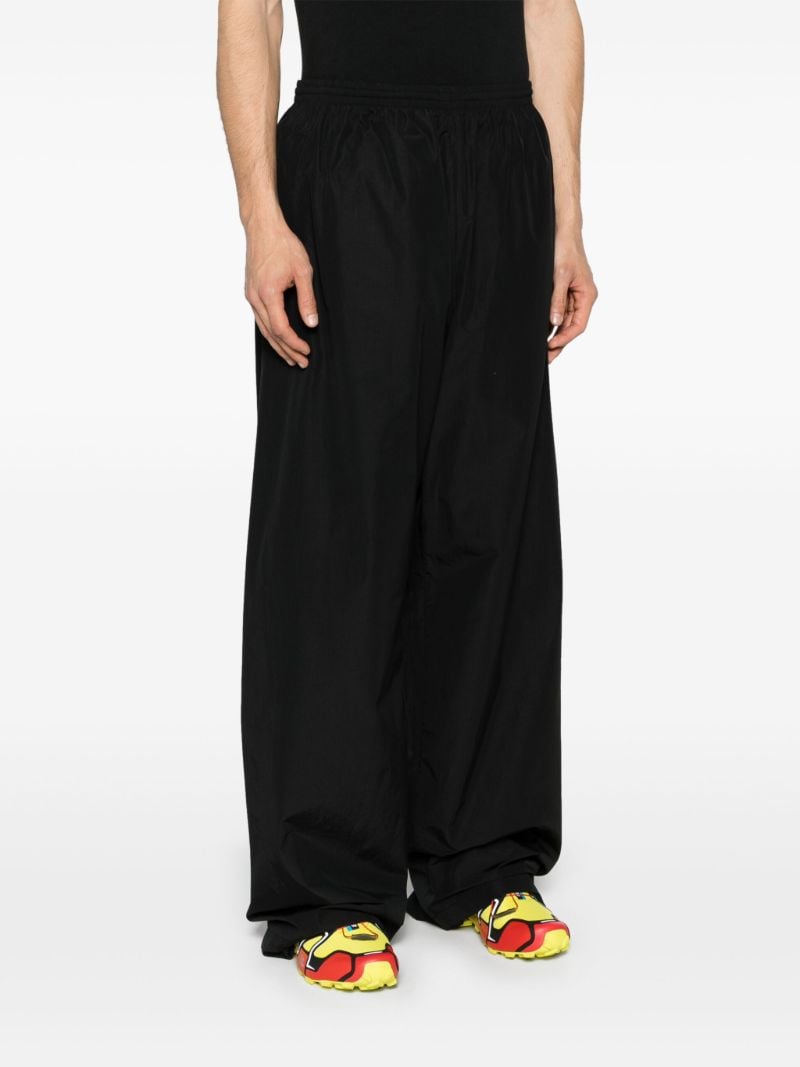 Black Wide-leg Track Pants