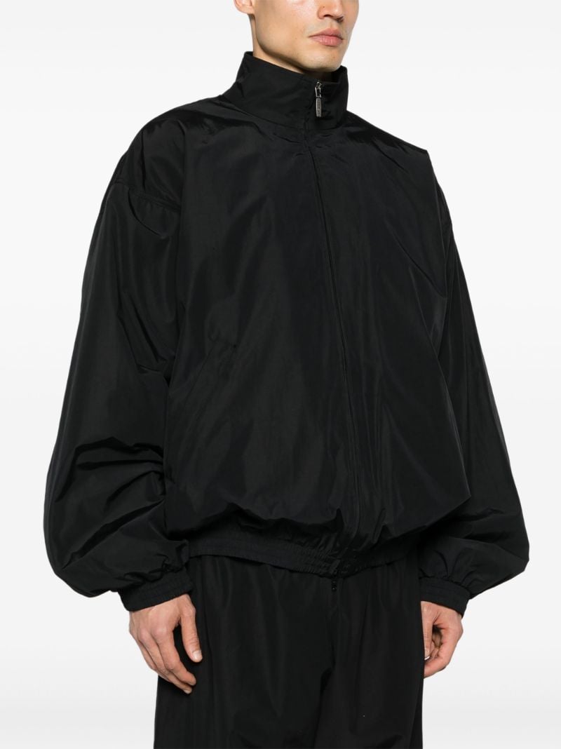 Black Diy Metal Embroidered Track Jacket