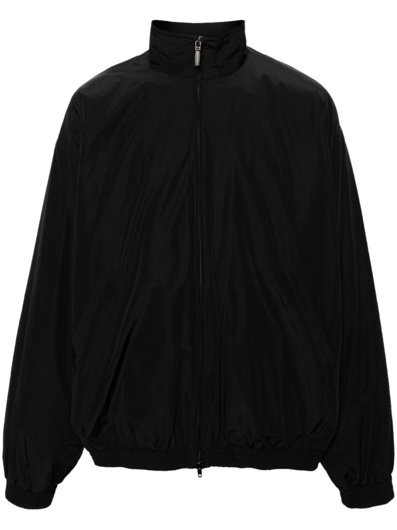Black Diy Metal Embroidered Track Jacket