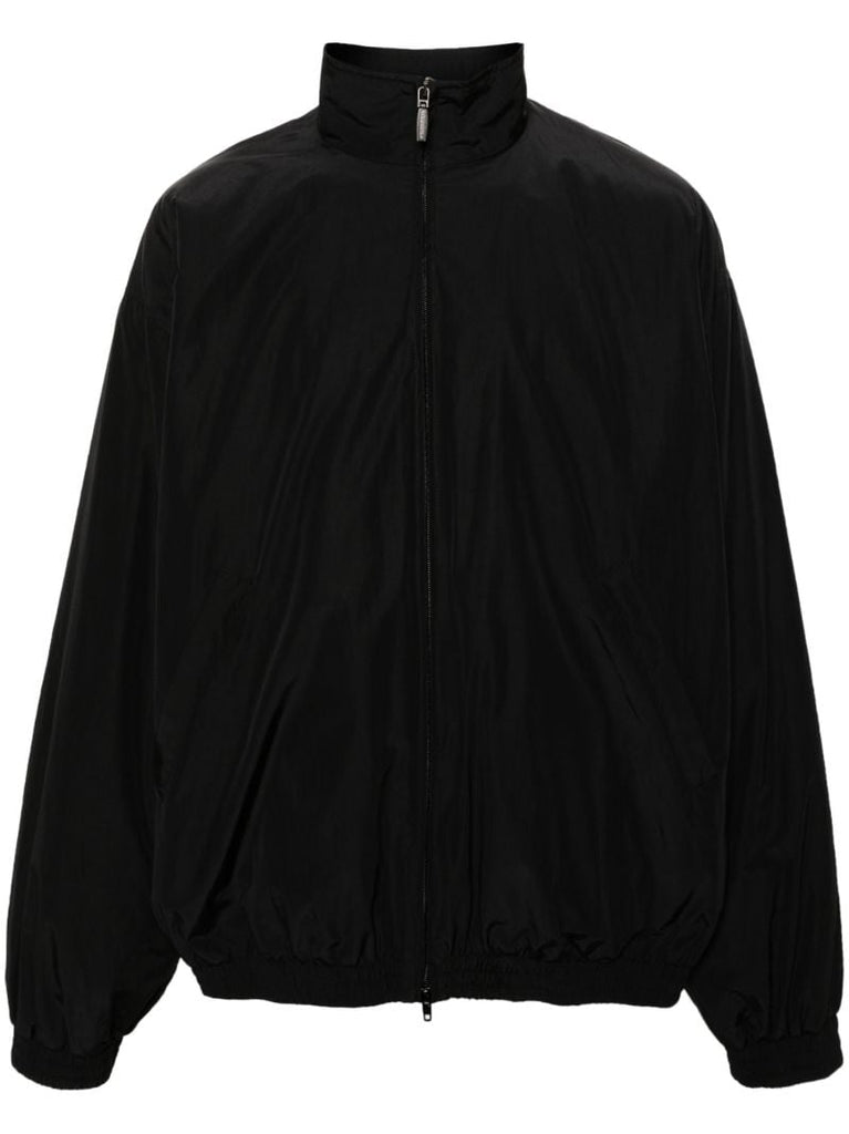 Black Diy Metal Embroidered Track Jacket