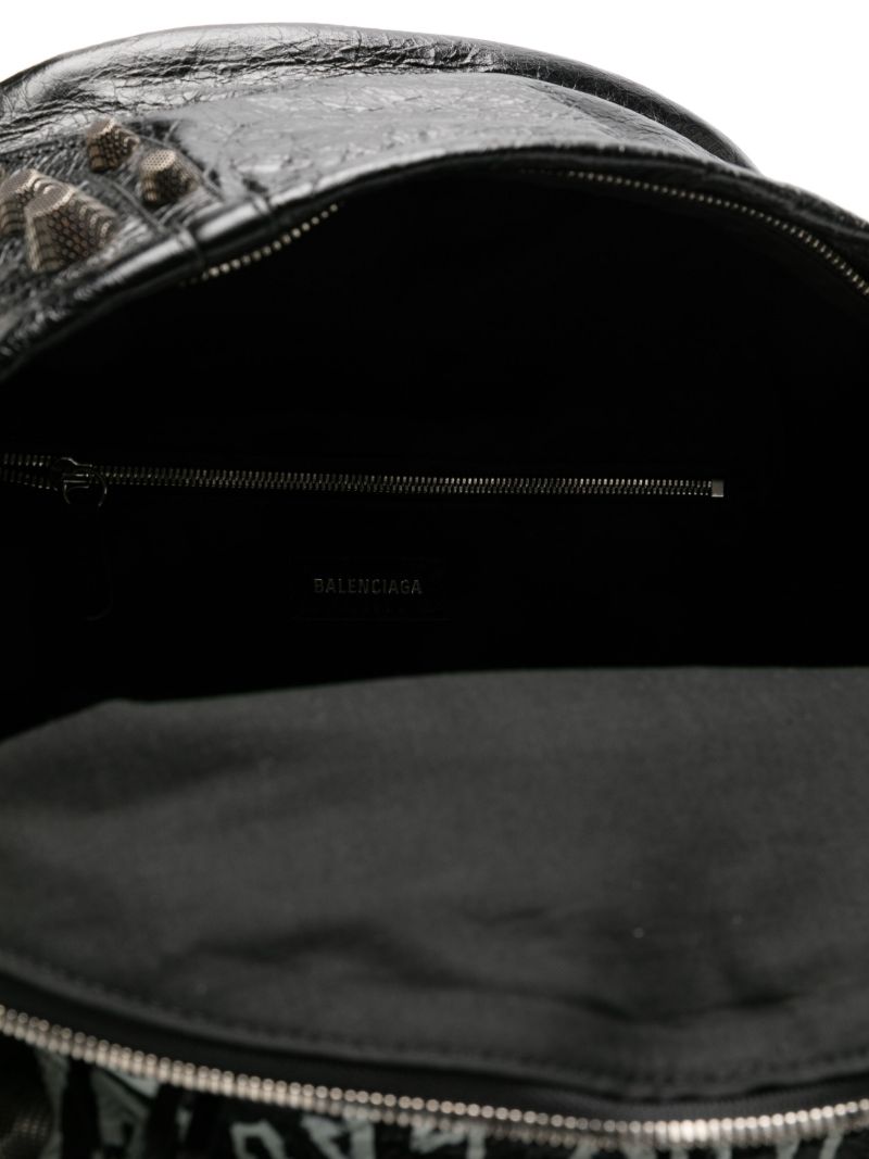 Black Le Cagole Leather Backpack