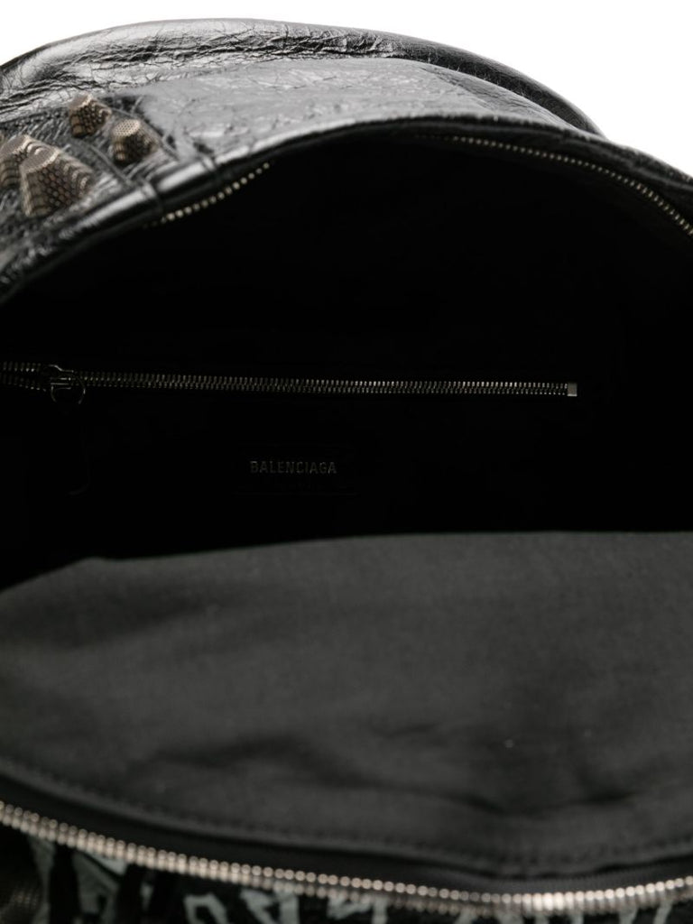 Black Le Cagole Leather Backpack