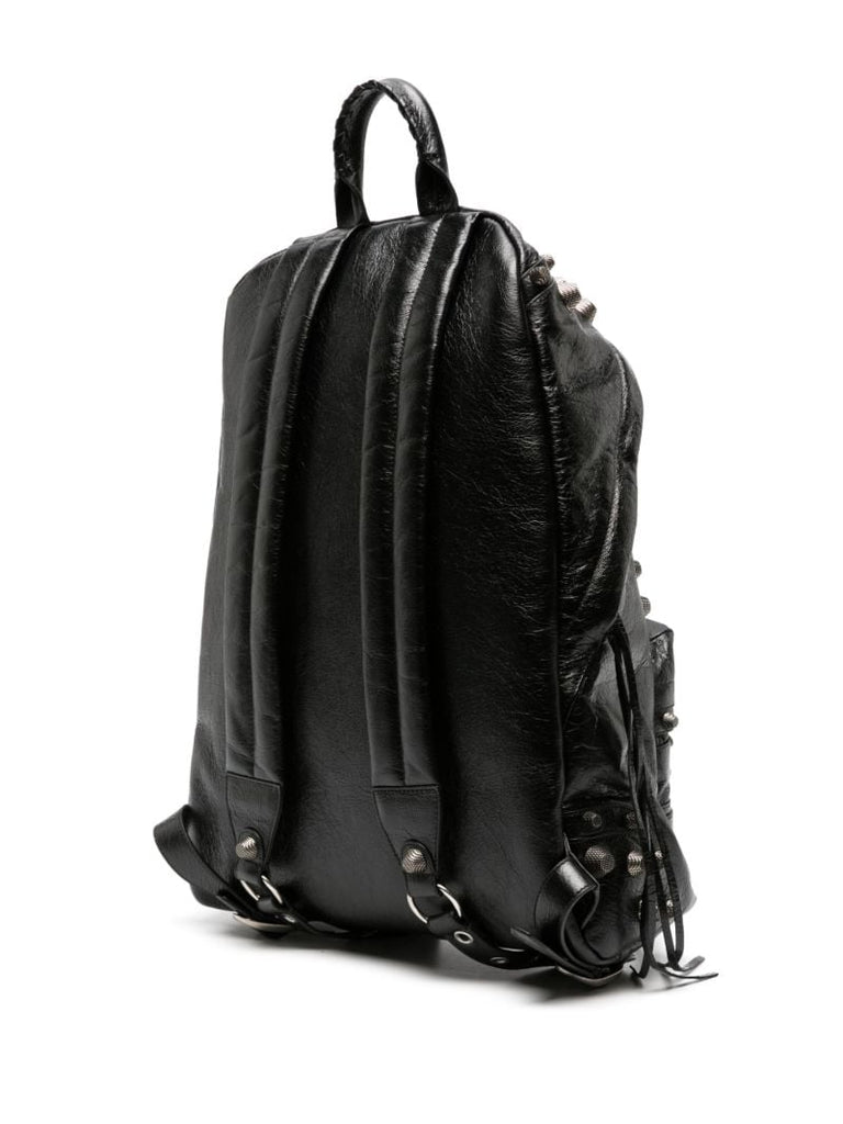 Black Le Cagole Leather Backpack