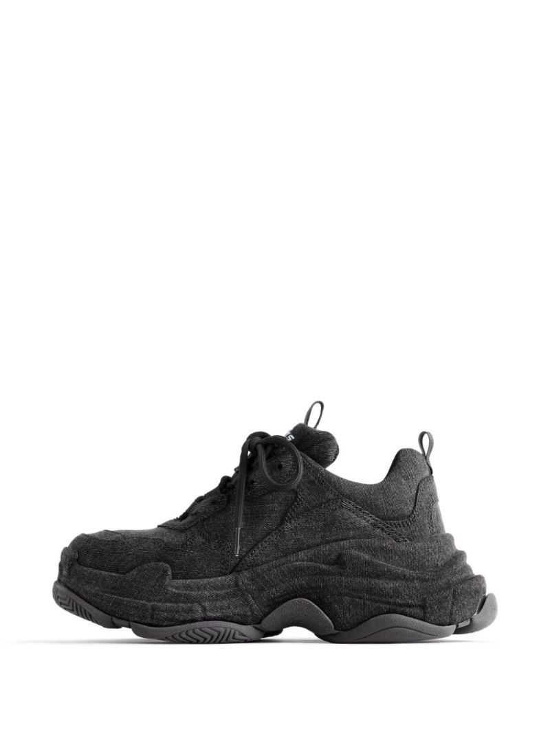 Black Triple S Denim Sneakers