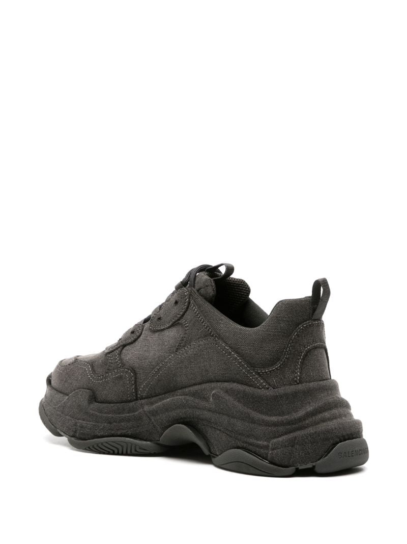 Black Triple S Denim Sneakers