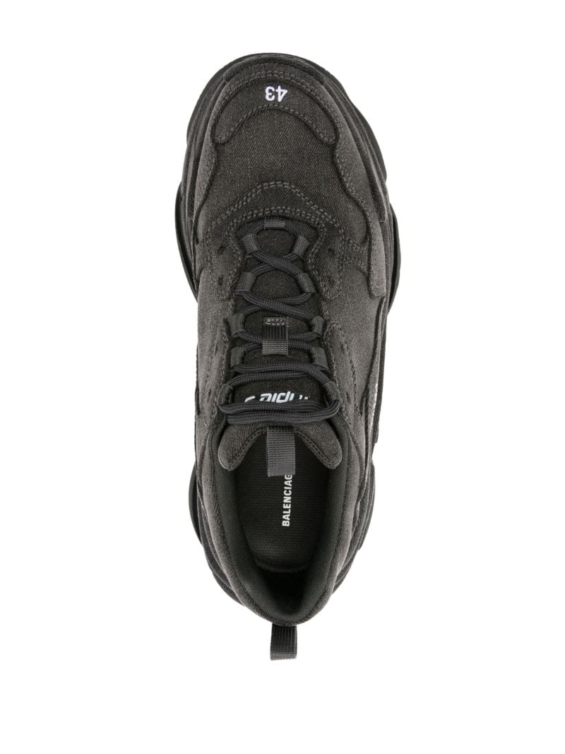 Black Triple S Denim Sneakers