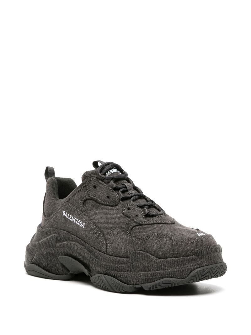 Black Triple S Denim Sneakers