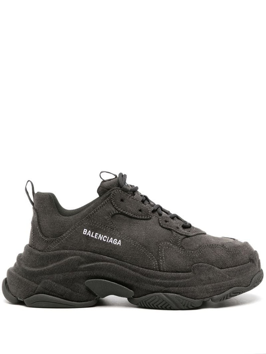Black Triple S Denim Sneakers