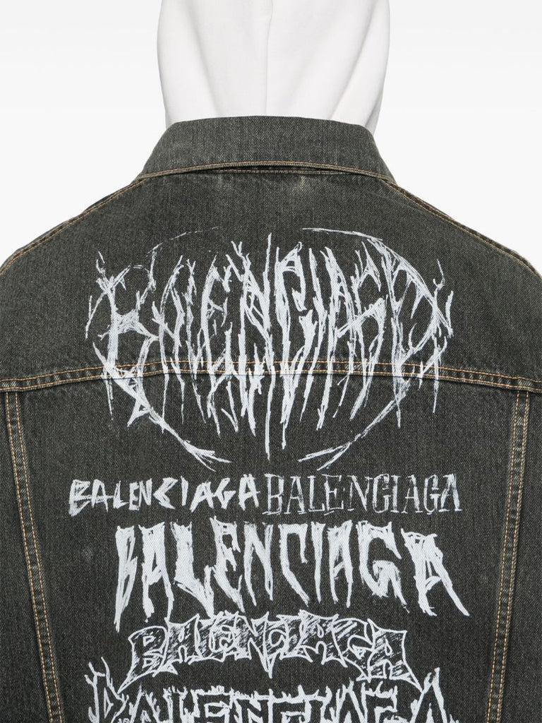 Black Diy Metal Denim Jacket