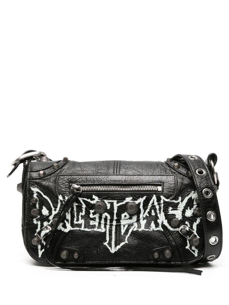 Black Le Cagole Xs Leather Shoulder Bag