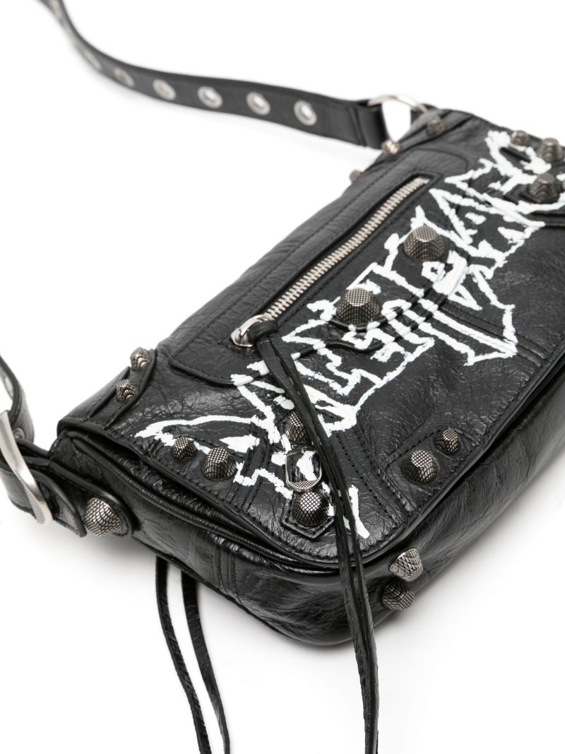 Black Le Cagole Xs Leather Shoulder Bag
