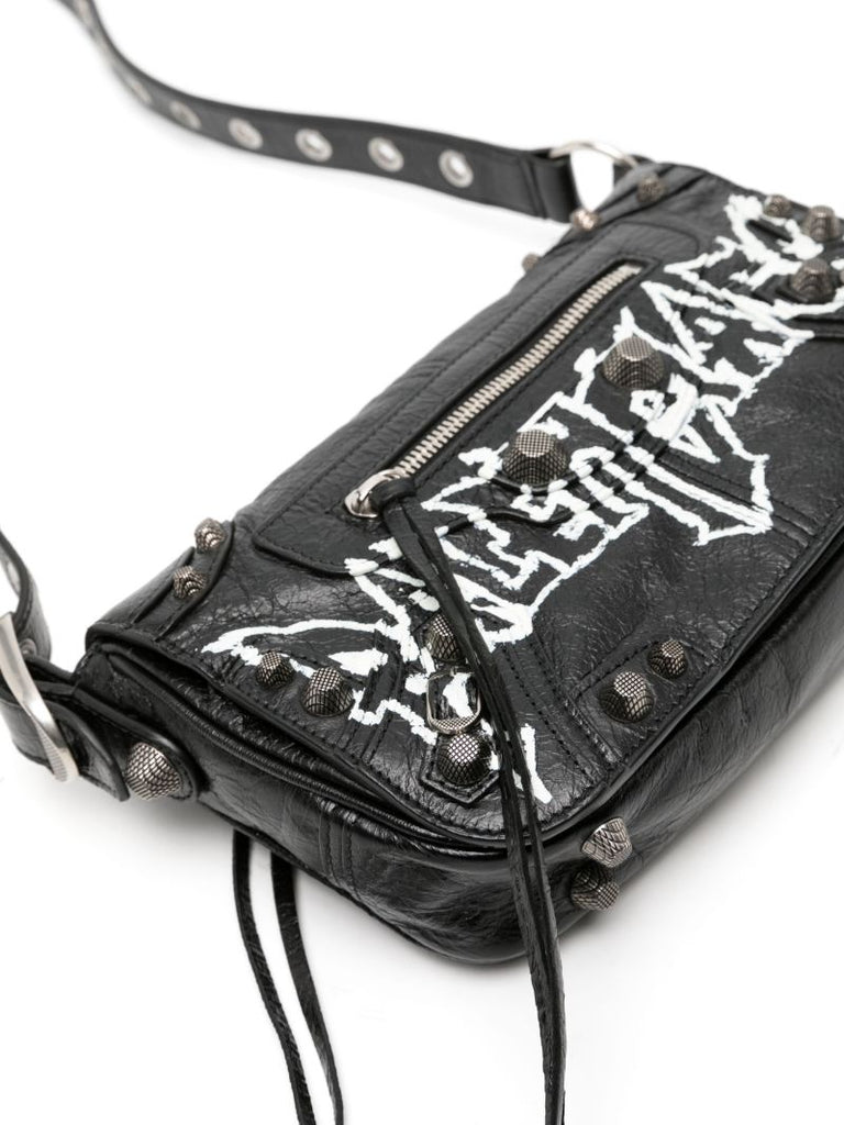 Black Le Cagole Xs Leather Shoulder Bag