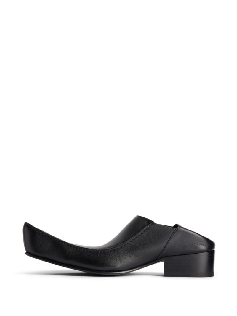 Black Romeo Leather Mules