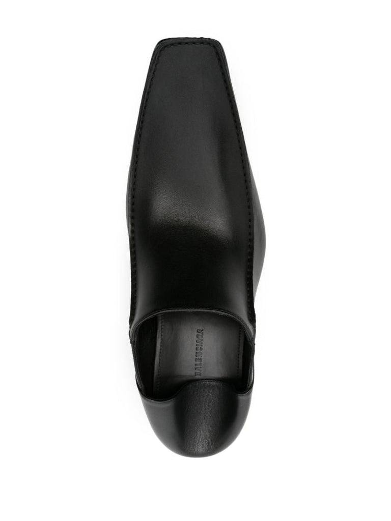 Black Romeo Leather Mules