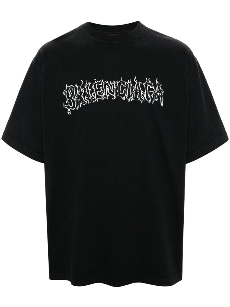 Black Darkwave Cotton T-shirt